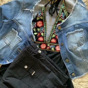 Embroidered Medium Halter Top